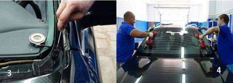 фото результат замены лобового стекла авто